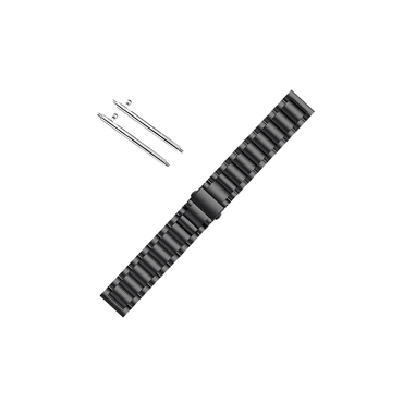 Schwarzes Ersatzarmband für Samsung Smartwatch – Modell Chain aus Edelstahl