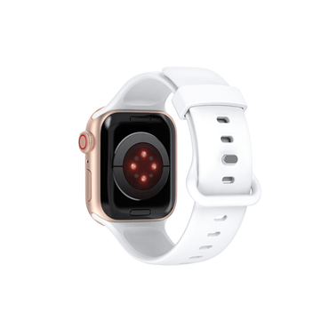 Sportlich-elegantes Silikonarmband in Weiß – ideal für Alltag & Training mit deiner Apple Watch