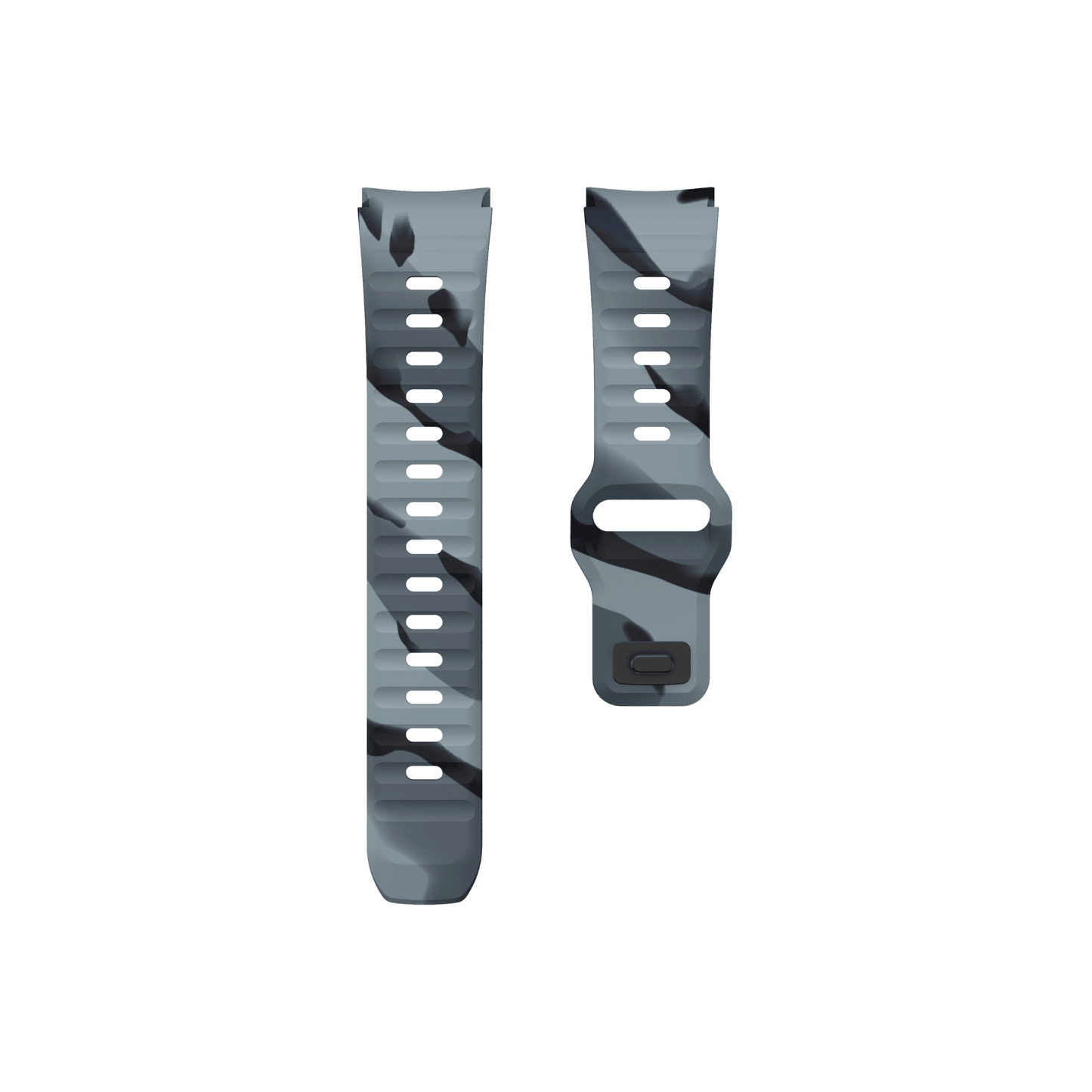 Sportarmband in Camouflage Schwarz für 20 mm Anschlüsse – eleganter Look für Workouts und Alltag.