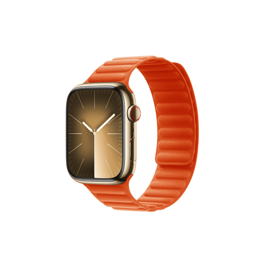 Orangefarbenes Nexus Armband – gepolstertes Textildesign mit Magnetverschluss für sportliche Styles