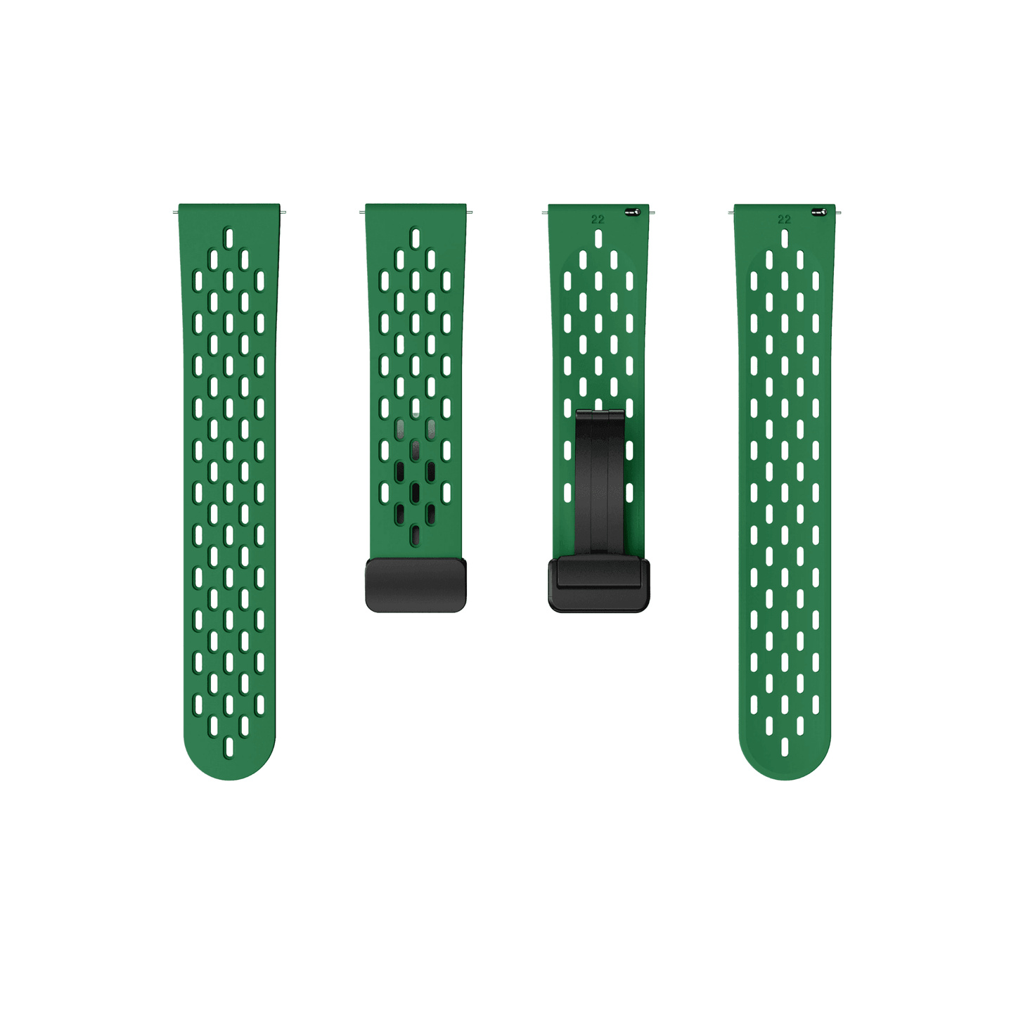 Grünes Active Plus Armband – leichtes, perforiertes Silikon für Training, Freizeit und Outdoor-Abenteuer