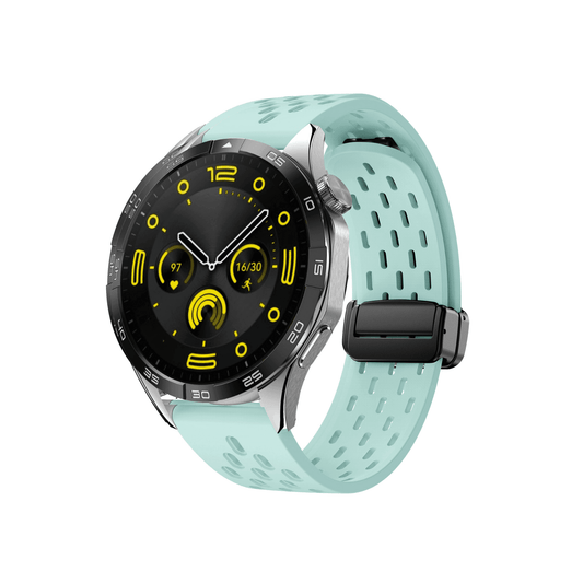 Smartwatch mit Active Plus Sportarmband in Mint – frischer Look aus atmungsaktivem Silikonmaterial