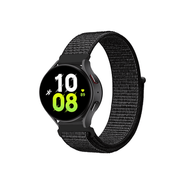 Trail Textilarmband in Grau-Schwarz – sportliches Design mit Klettverschluss und Kontrastoptik für Samsung, Garmin & Amazfit