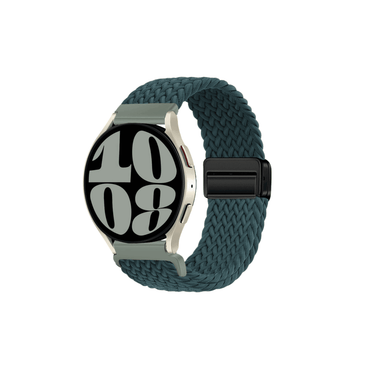 TrailMaster Textilarmband in Army Grün – robustes, atmungsaktives Material mit flexiblem Magnetverschluss, passend für Samsung, Garmin & Amazfit