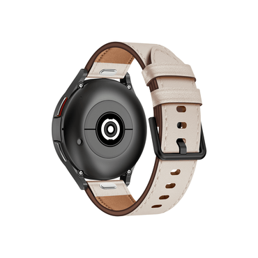 Elfenbeinfarbenes Lederarmband – hochwertige Verarbeitung mit feiner Struktur und Nähten