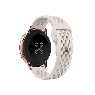 Leichtes Silikonarmband in Polarsternweiß – ideal für Training & Freizeit, kompatibel mit 20 mm Smartwatches