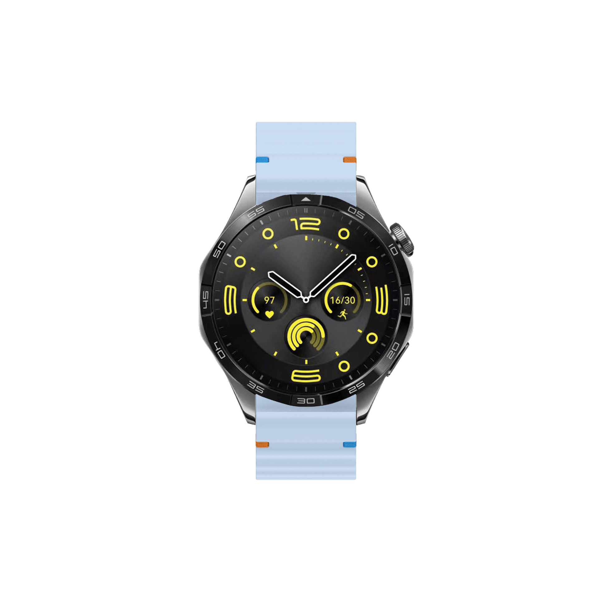 Aurum Sportarmband in Ozean-Blau, kontrastreiche Wellenstruktur, für Smartwatches.