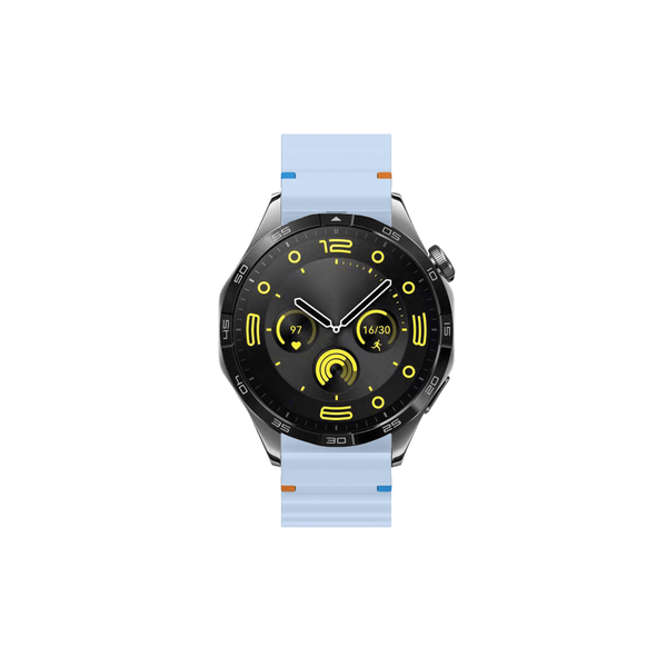 Aurum Sportarmband in Ozean-Blau, kontrastreiche Wellenstruktur, für Smartwatches.
