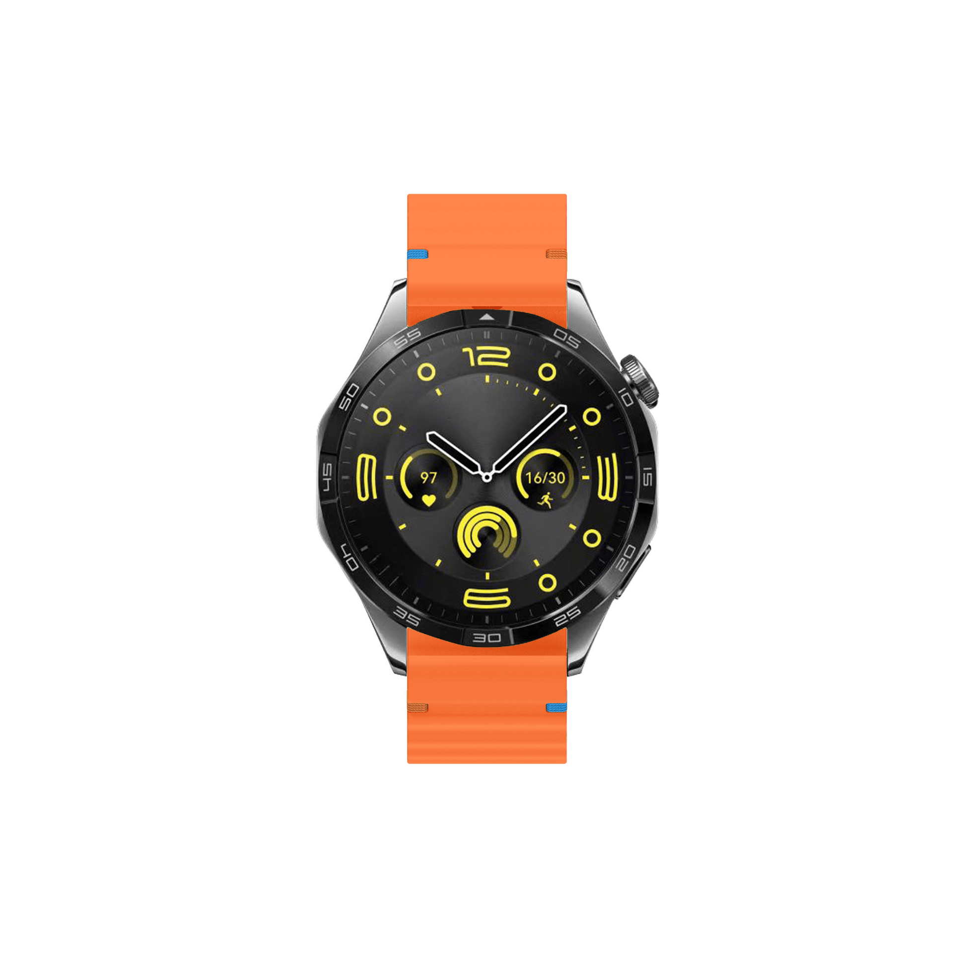 Amazfit kompatibles Aurum Sportarmband, orange, modernes Silikon, 20mm.