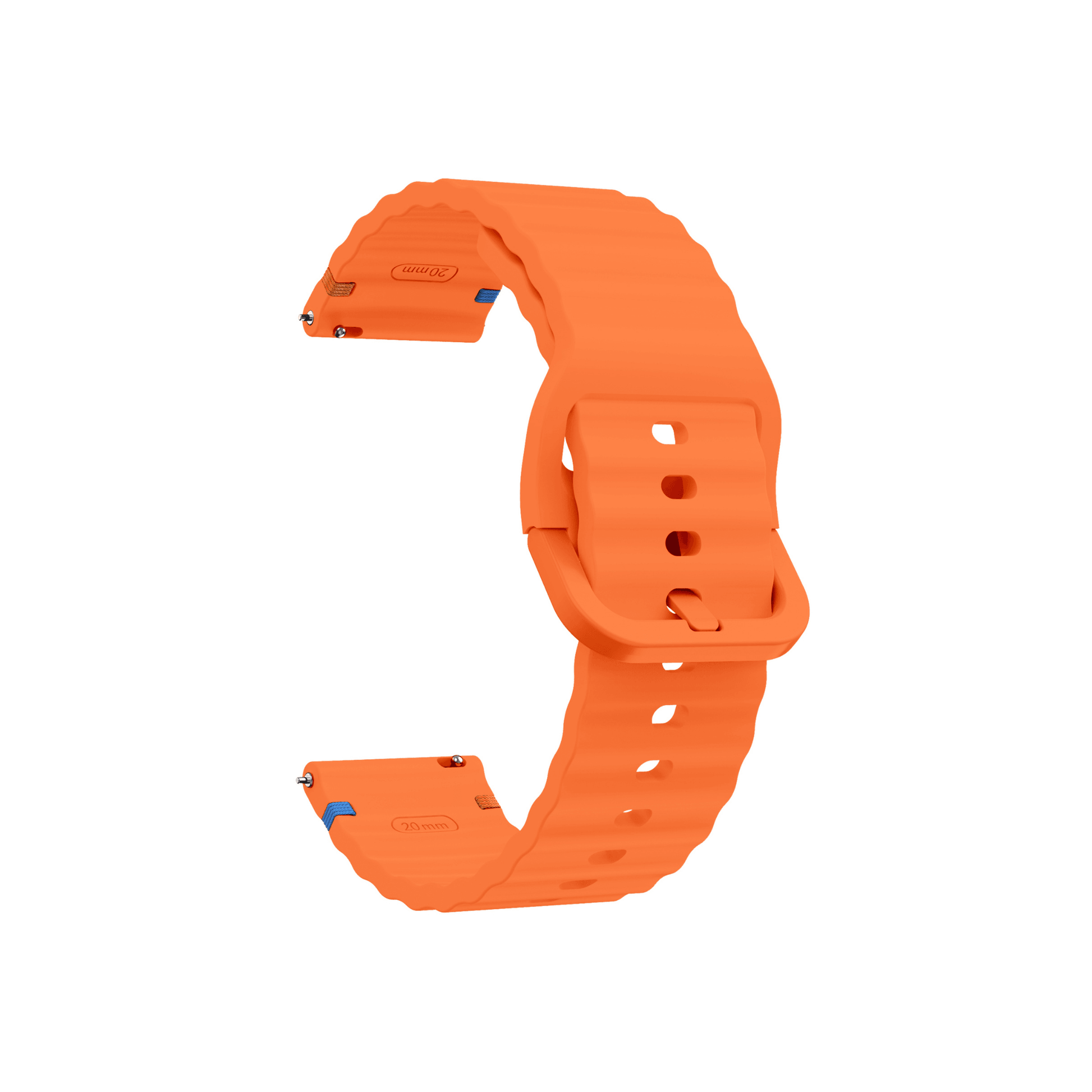 Smartbandz Silikonarmband orange, sportlich, kompatibel mit Amazfit 20mm.