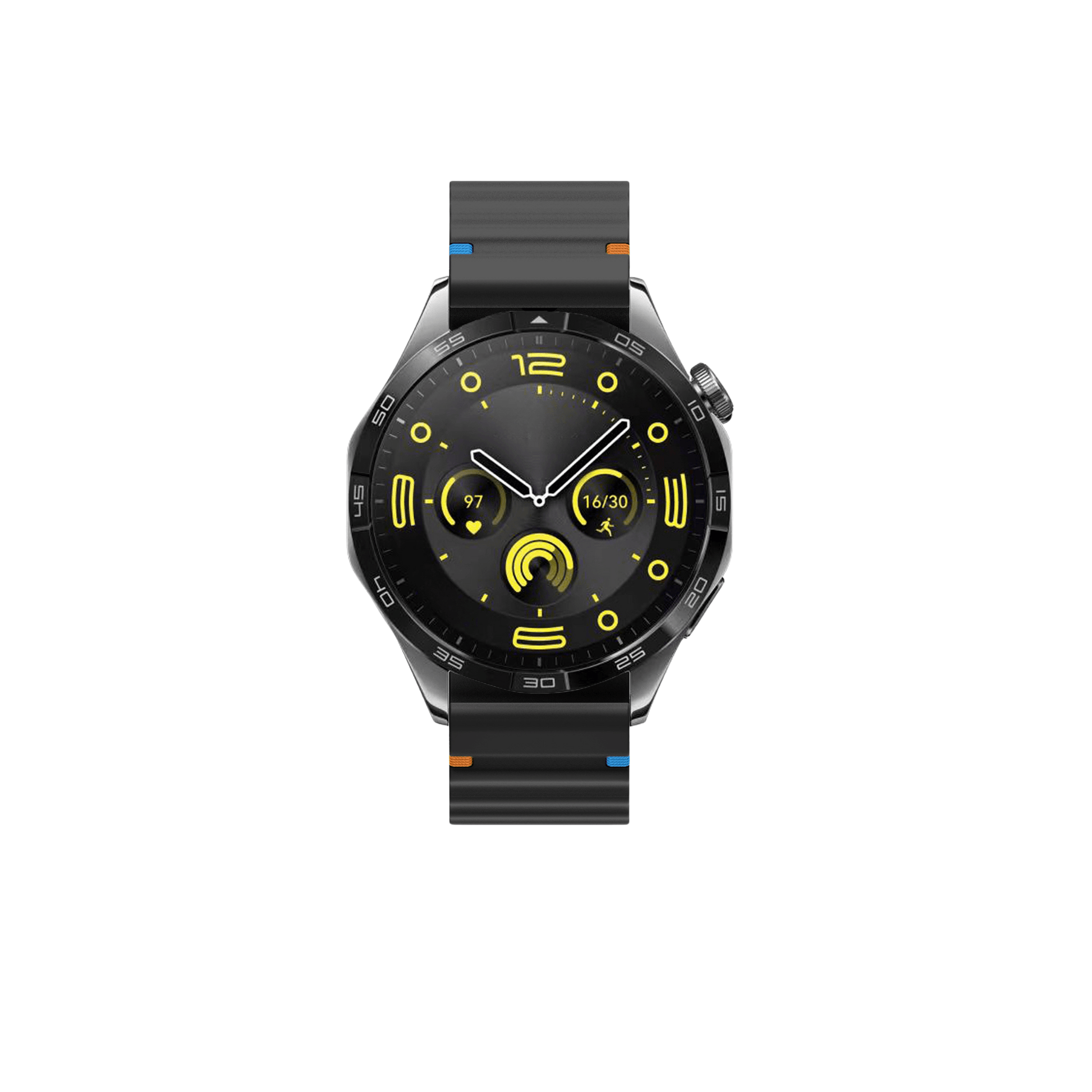 Aurum Universalarmband Schwarz, vielseitig einsetzbar, 20mm, für Smartwatches.