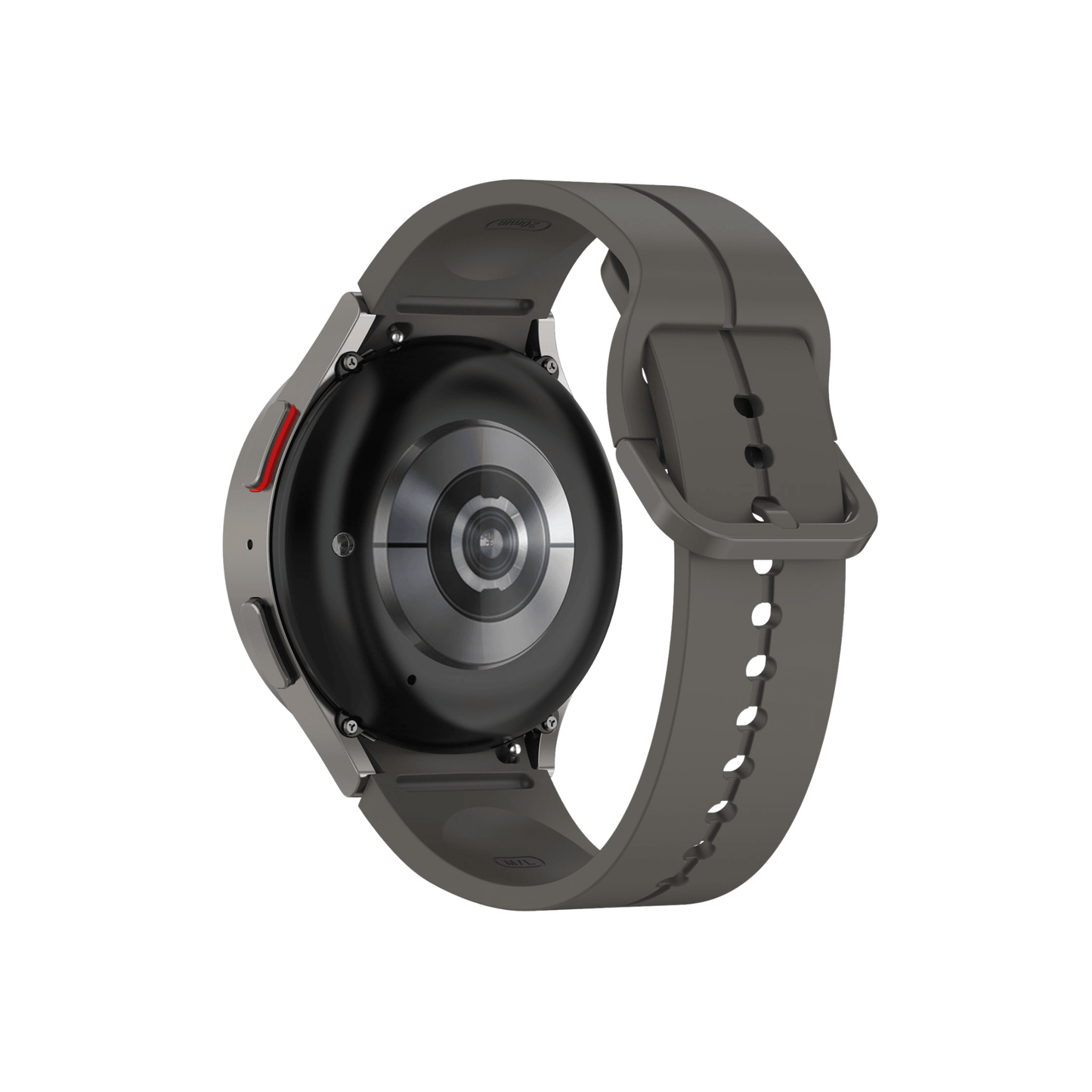 Smartwatch mit montiertem Armband in Anthrazit – dezenter Look für Alltag und Business.
