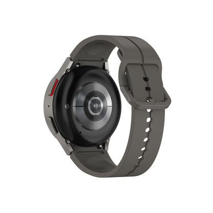 Smartwatch mit montiertem Armband in Anthrazit – dezenter Look für Alltag und Business.