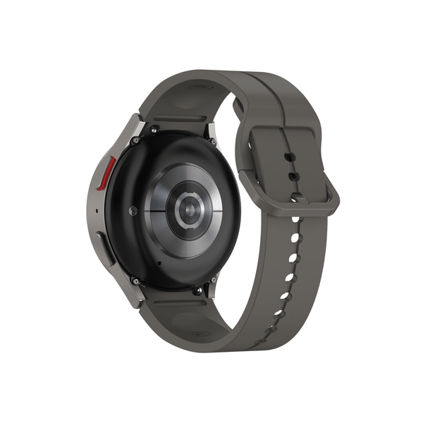 Smartwatch mit montiertem Armband in Anthrazit – dezenter Look für Alltag und Business.