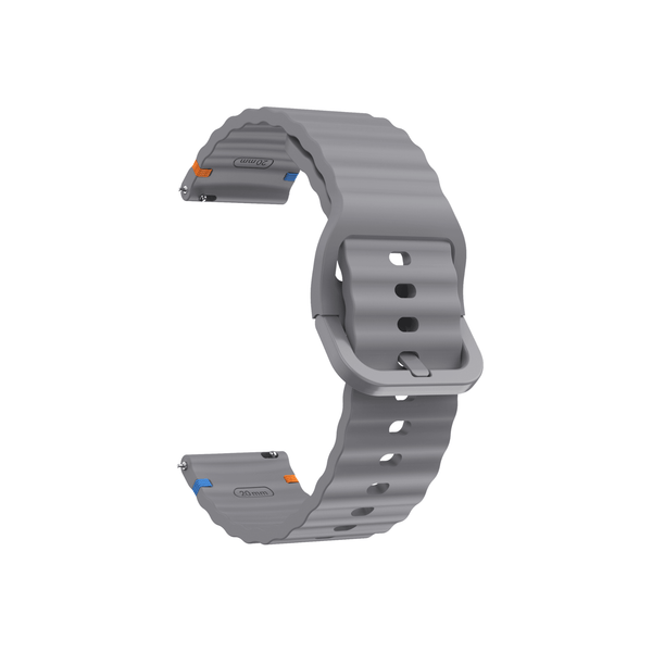 Aurum Universalarmband Grau, wasserfest, für 20mm Smartwatches.