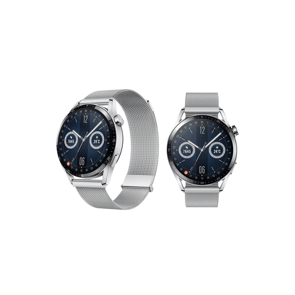 Silbernes Ersatzarmband im Milanese-Stil – kompatibel mit Garmin Watch 20 mm