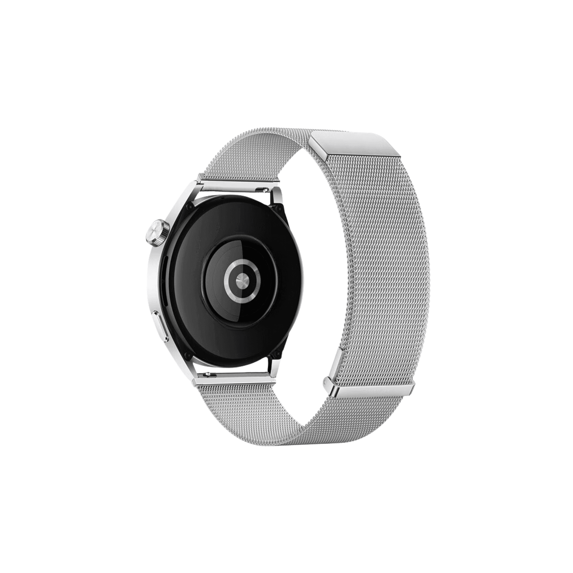Smartbandz Milanese Mesh in Silber – Lieferung mit Magnetverschluss Rückansicht für Garmin Watch 