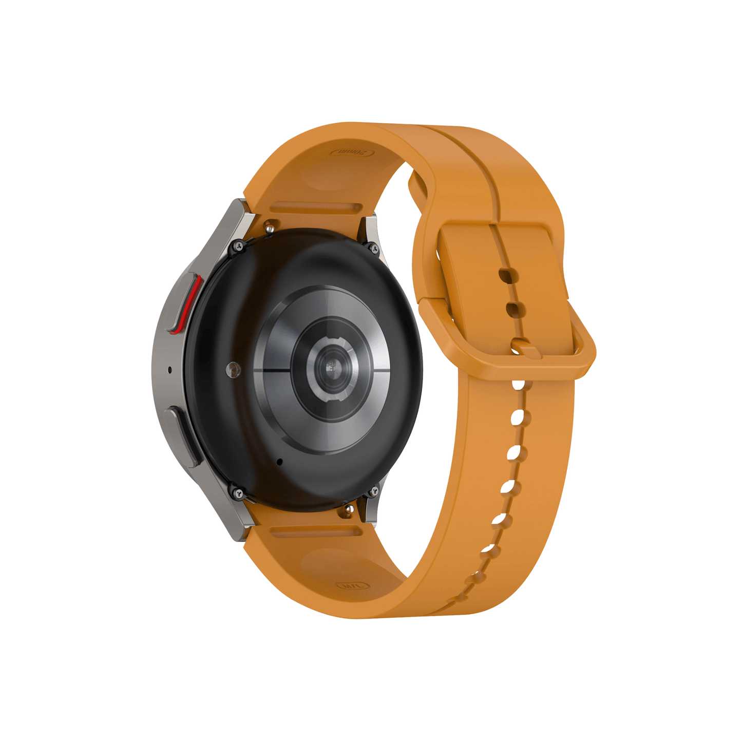 Smartwatch mit orangefarbenem Sportarmband – ideal für Freizeit, Outdoor und Training.