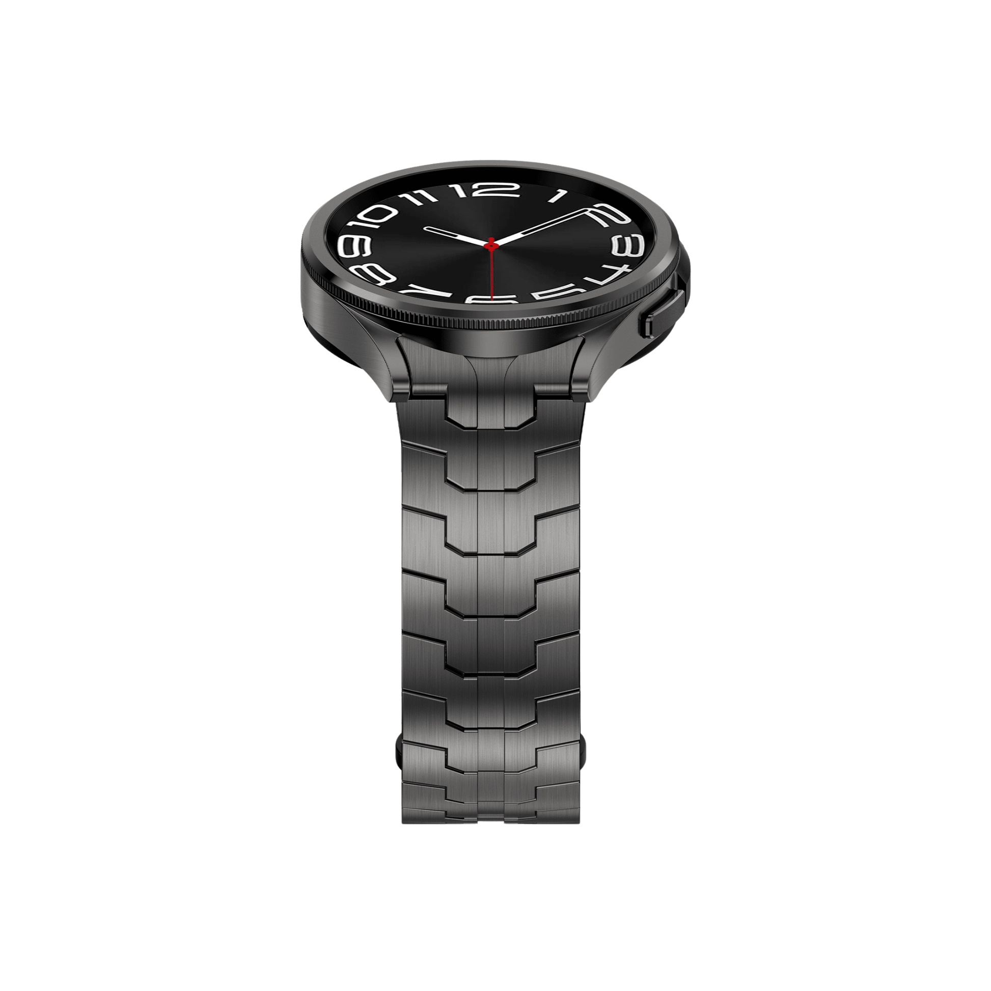 Smartbandz Titan Edition Edelstahlarmband in Schwarz für Samsung Galaxy Watch– robustes, modernes Gliederdesign mit präziser Verarbeitung und innovativer Verschlusstechnik. Perfekt für sportliche und elegante Looks, hochwertiger Edelstahl, maximaler Tragekomfort und stilvolles Design für jeden Anlass.