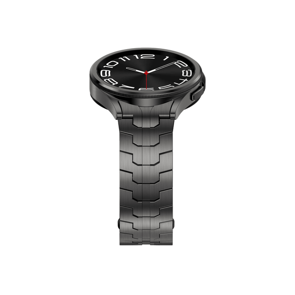 Smartbandz Titan Edition Edelstahlarmband in Schwarz für Samsung Galaxy Watch– robustes, modernes Gliederdesign mit präziser Verarbeitung und innovativer Verschlusstechnik. Perfekt für sportliche und elegante Looks, hochwertiger Edelstahl, maximaler Tragekomfort und stilvolles Design für jeden Anlass.