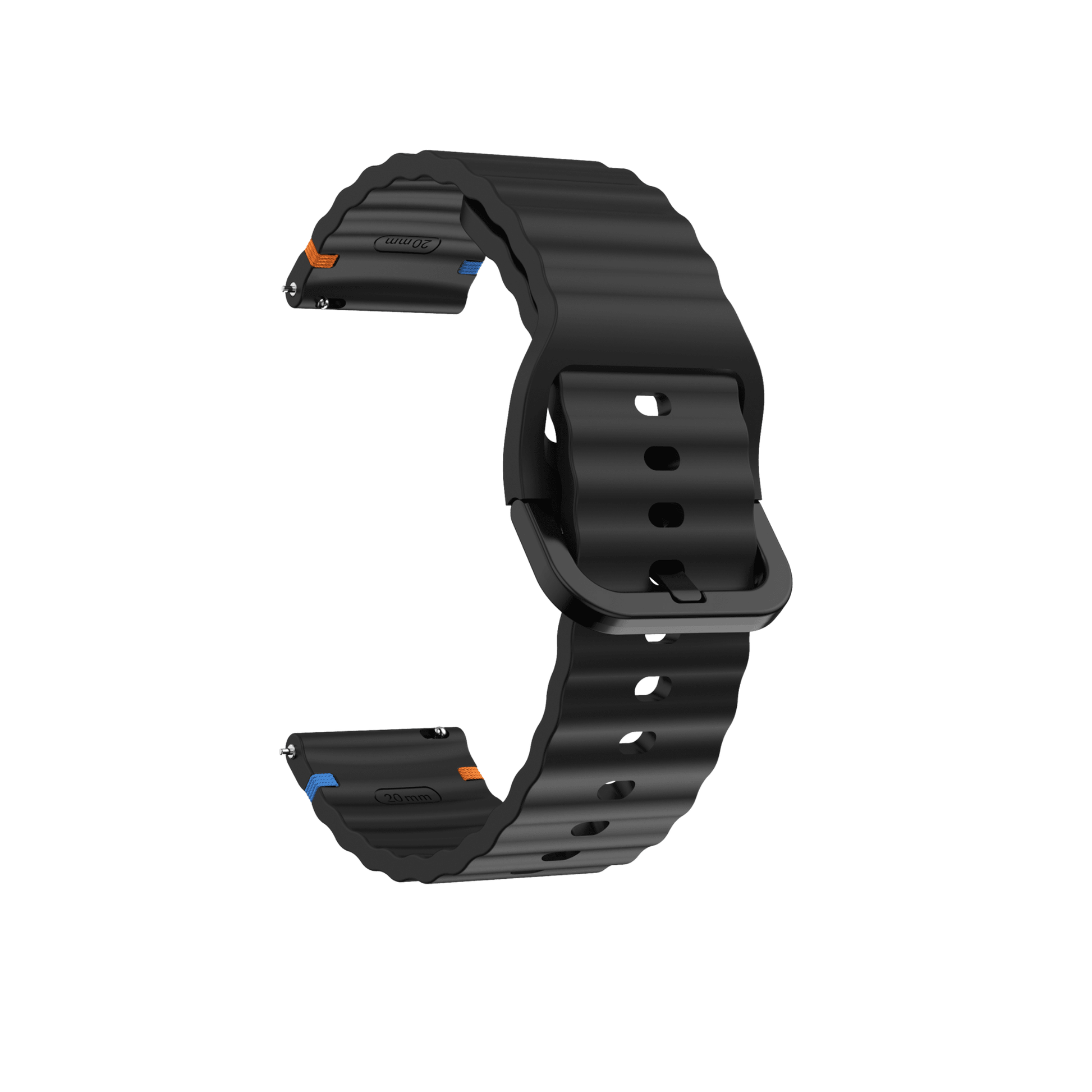 Aurum Universalarmband Schwarz, robust, 20mm, kompatibel mit Amazfit.