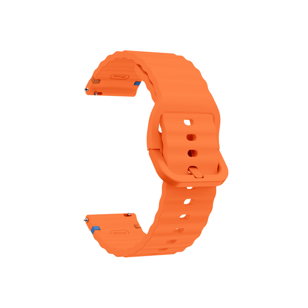 Aurum Universalarmband Orange, flexibles Design, kompatibel mit 20mm Uhren.