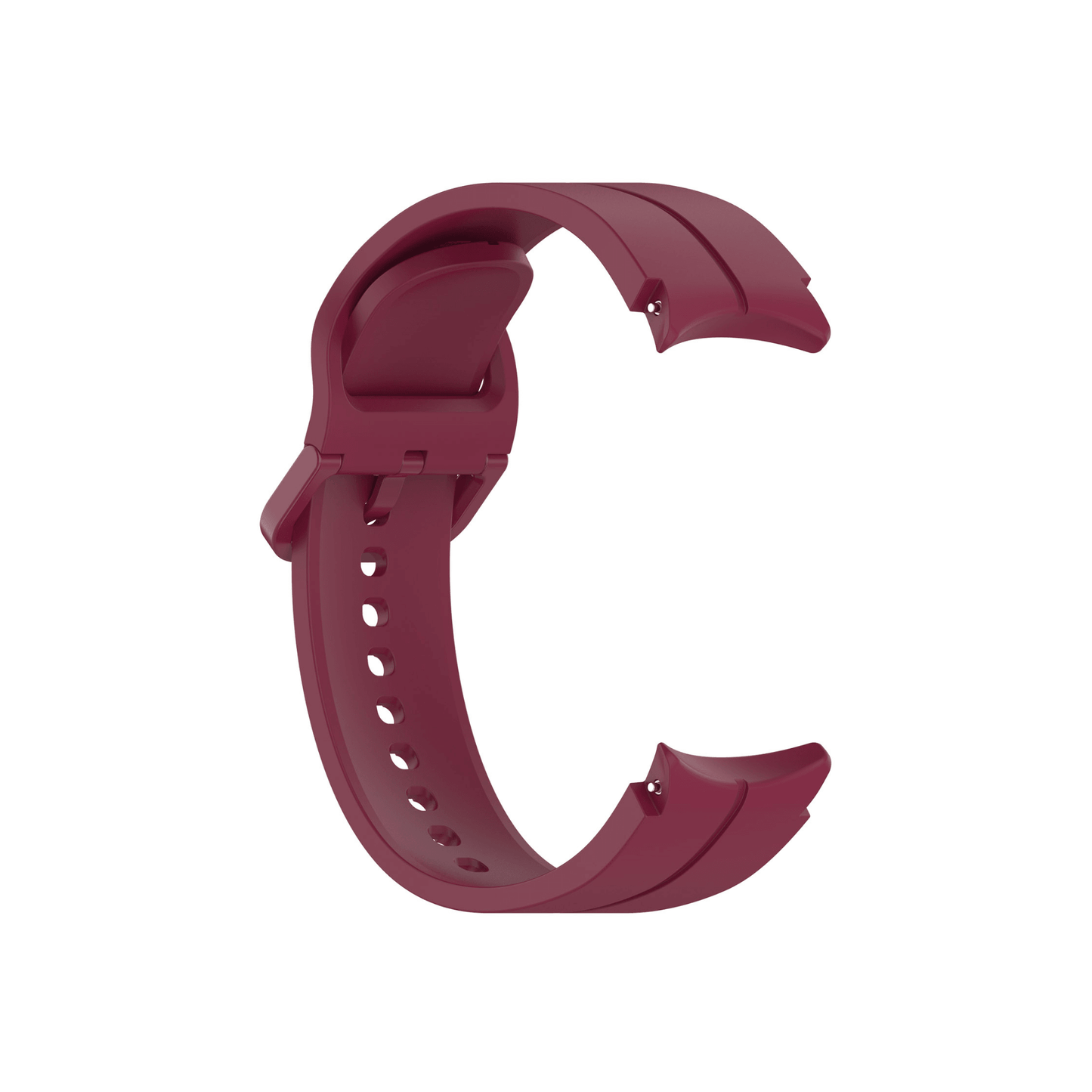 Erstes Armbandsegment in Bordeauxrot mit stabiler Dornschließe – Seite A für dein Smartbandz Armband.