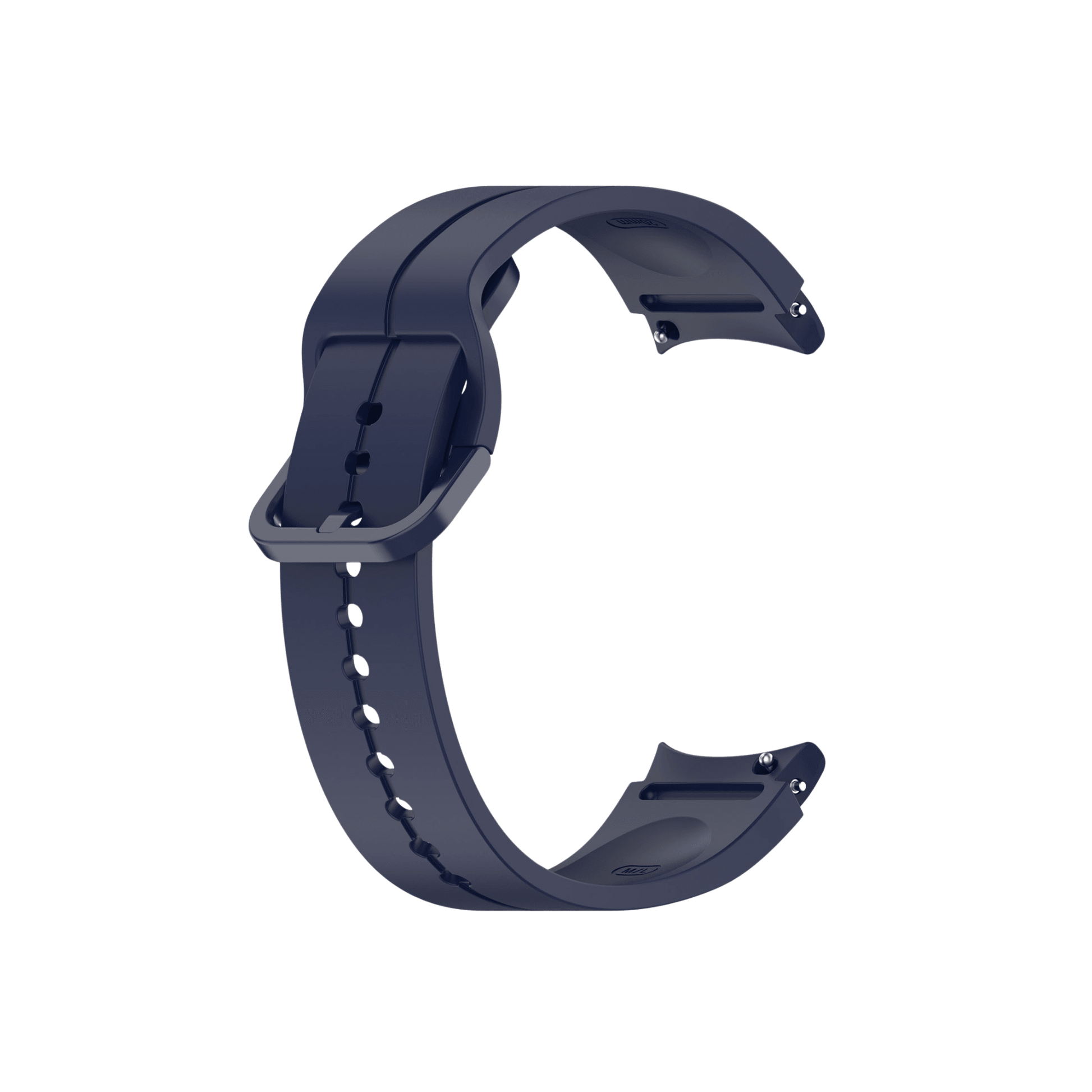 Armband-Segment mit Dornschließe in Dunkelblau – Seite A des Sportarmbands von Smartbandz.