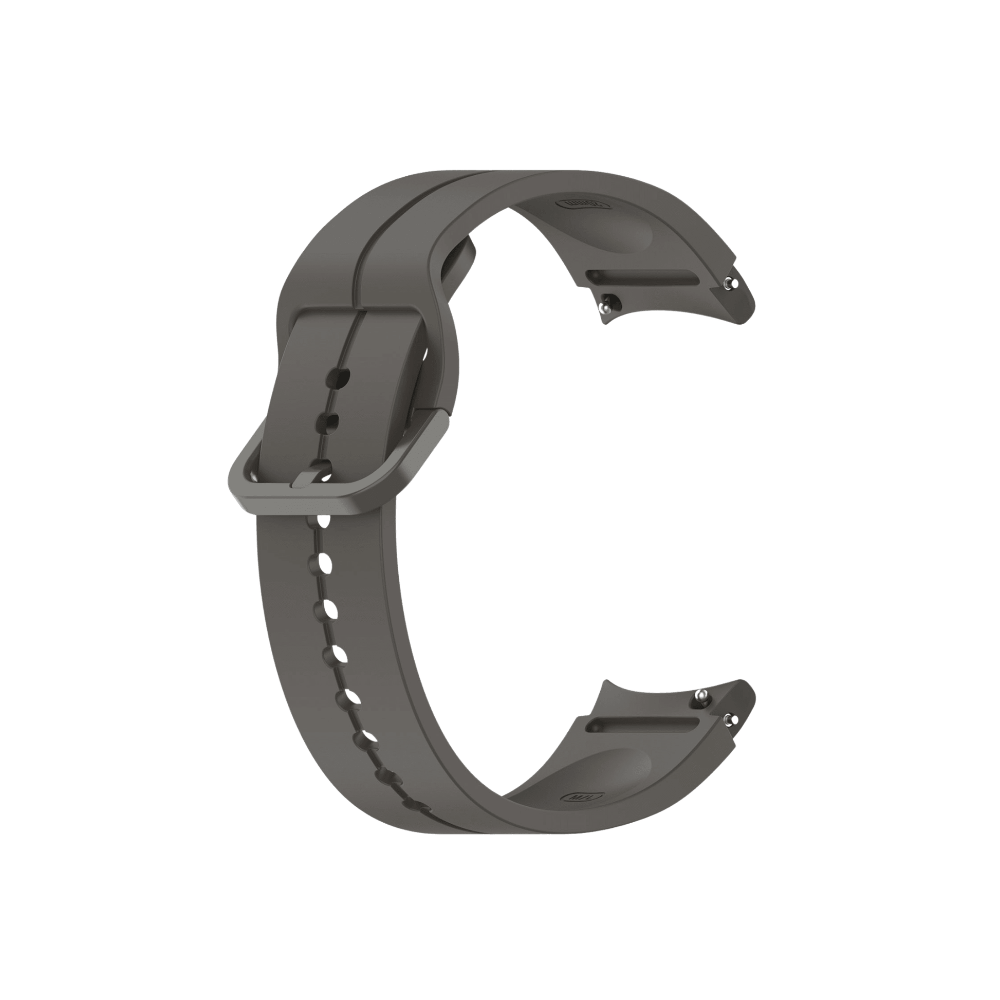 Erstes Segment des dunkelgrauen Armbands mit Schließe – schlicht, langlebig und kompatibel.