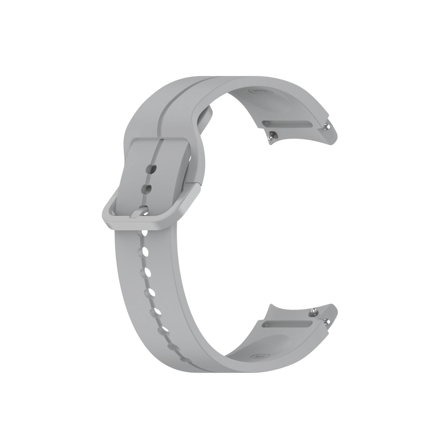 Erstes Segment des silbergrauen Armbands mit Dornschließe – kompatibel mit Smartbandz.
