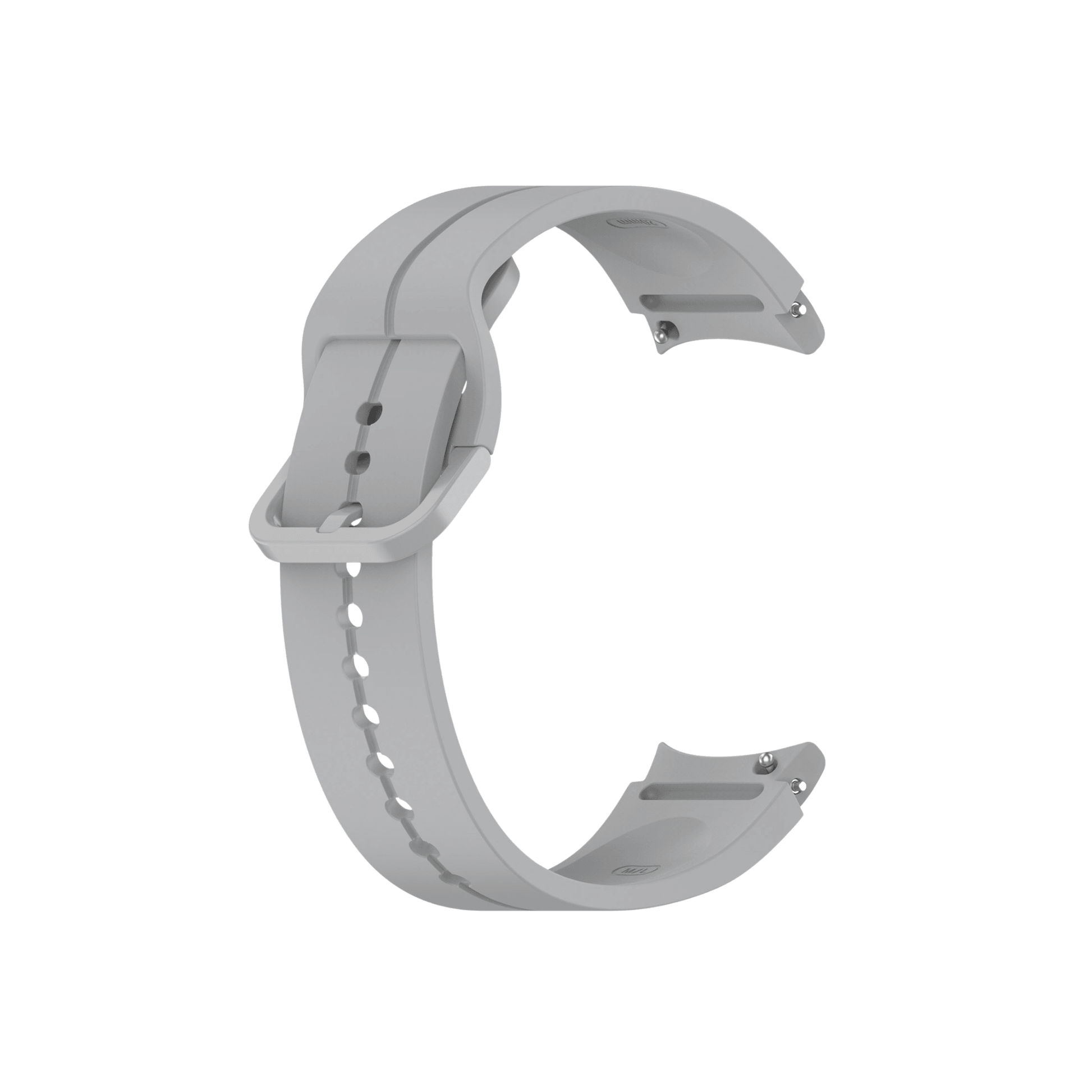 Erstes Segment des silbergrauen Armbands mit Dornschließe – kompatibel mit Smartbandz.