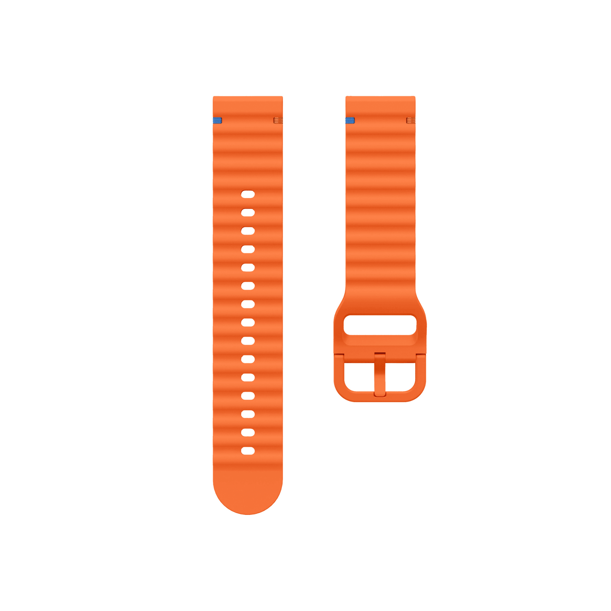 Aurum Sportarmband Orange, Silikon, Amazfit, 20mm, sportliches Wellen-Design.