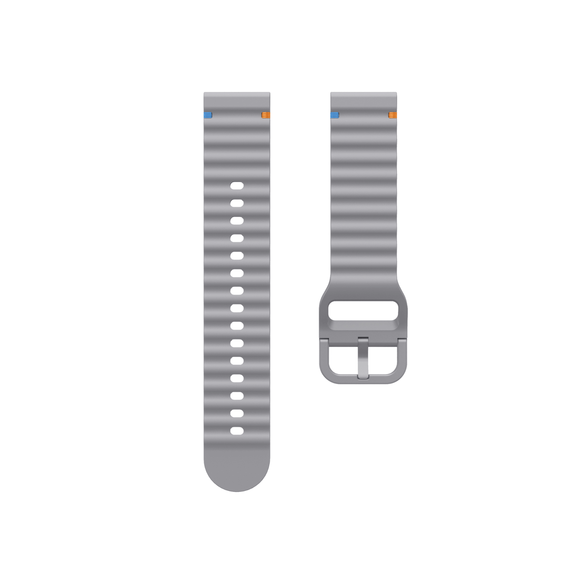 Aurum Silikonarmband grau, Amazfit geeignet, 20mm, modernes Wellen-Design.