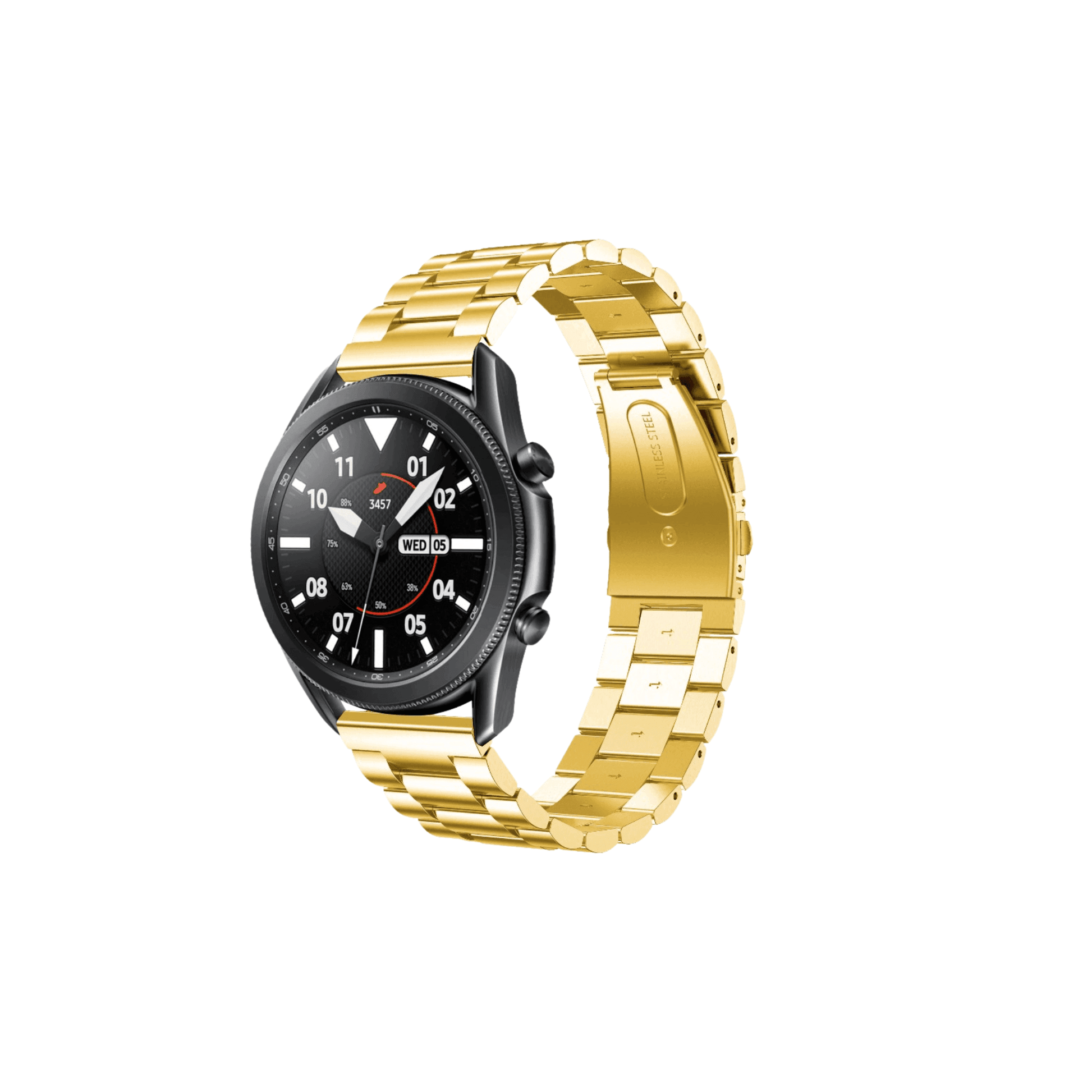Samsung Watch mit goldenem Edelstahlarmband – luxuriöses Chain-Modell von Smartbandz