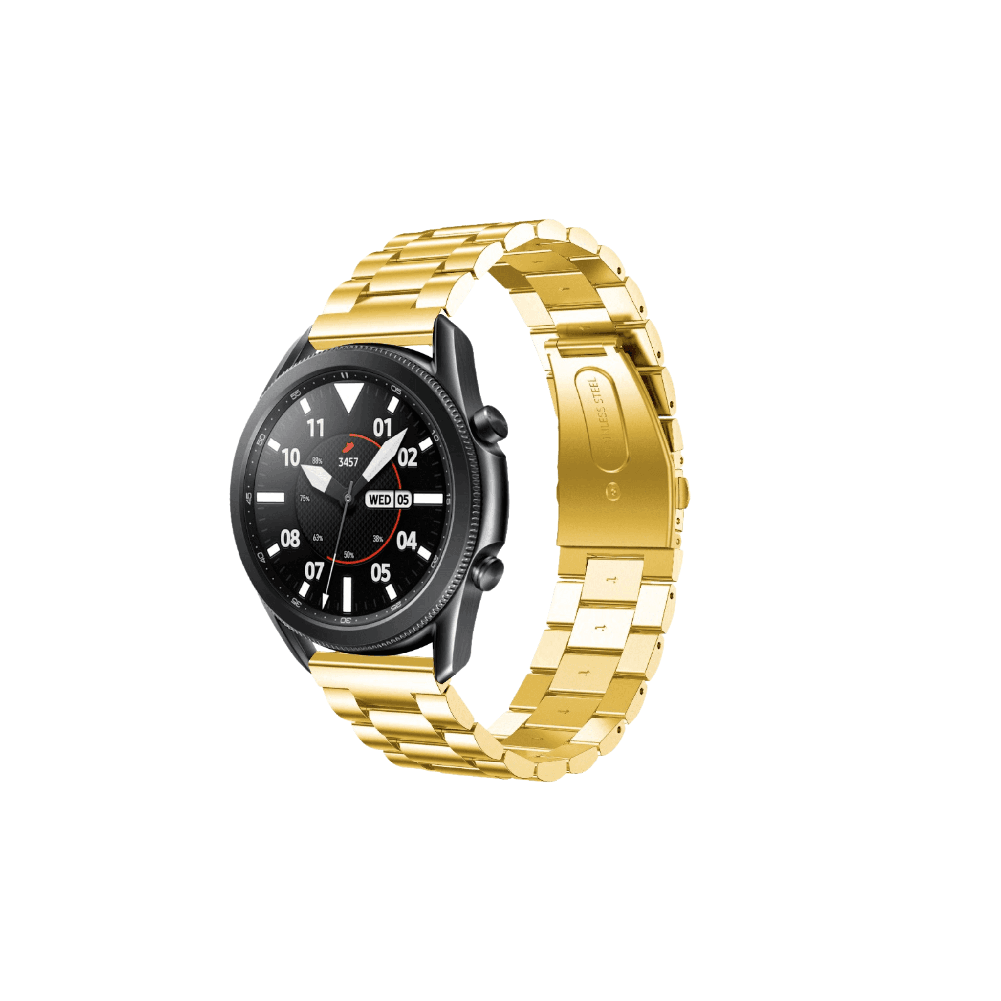 Samsung Watch mit goldenem Edelstahlarmband – luxuriöses Chain-Modell von Smartbandz