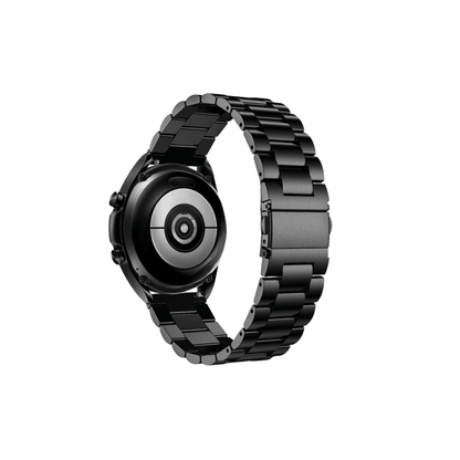 Samsung Galaxy Watch mit schwarzem Edelstahlarmband – robuster Look von Smartbandz