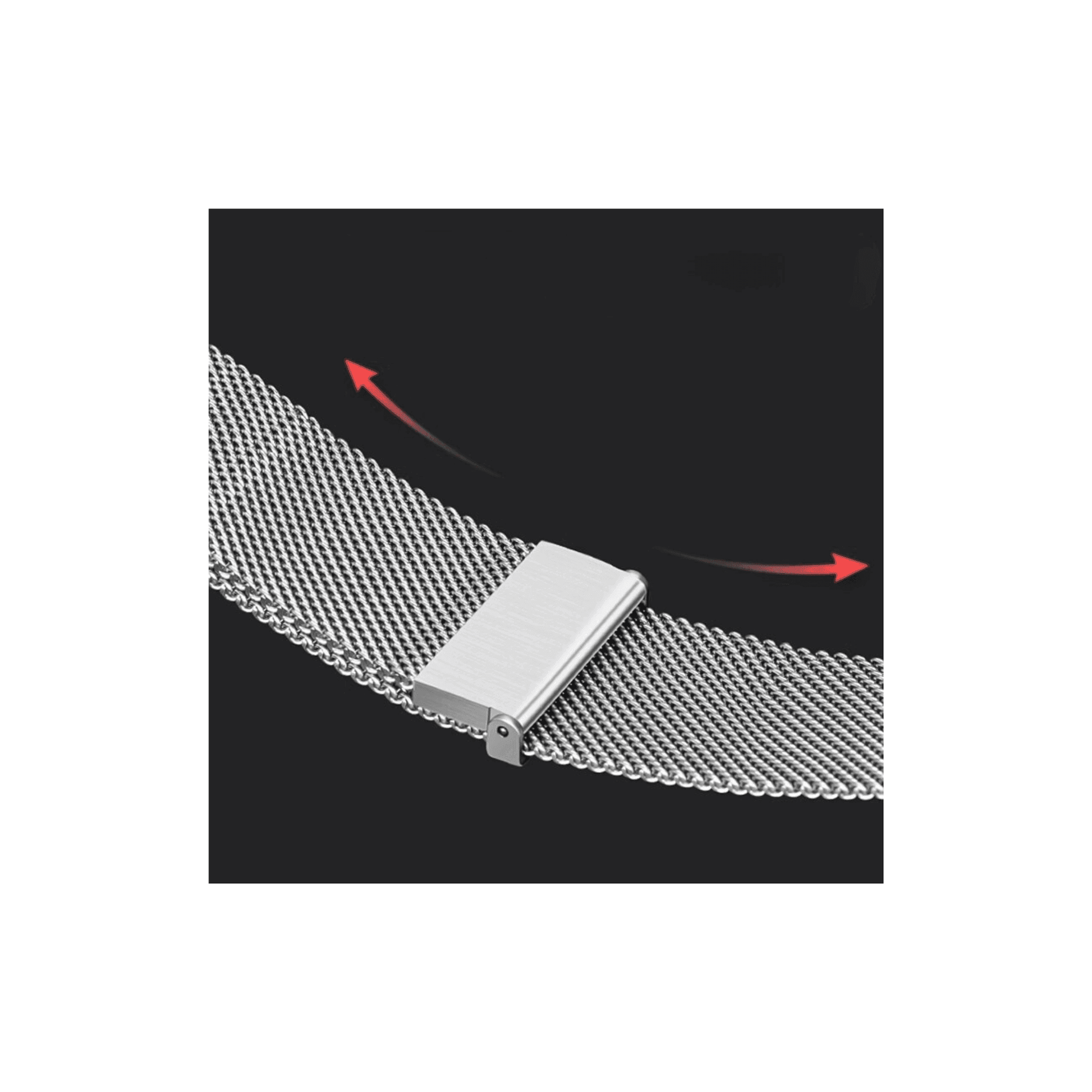 Nahaufnahme Milanese Mesh für Garmin Watch 20 mm Edelstahlarmband 