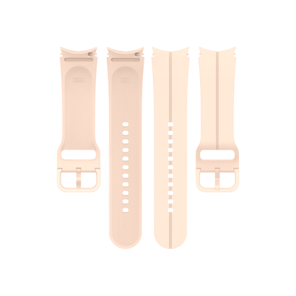 Roséfarbenes Sportarmband-Set für Smartwatches – zwei Teile plus Schließe.