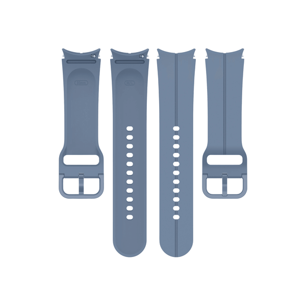 Komplettes Smartwatch-Armband in Blau – zwei Teile plus Schließe für bequemen Sitz.
