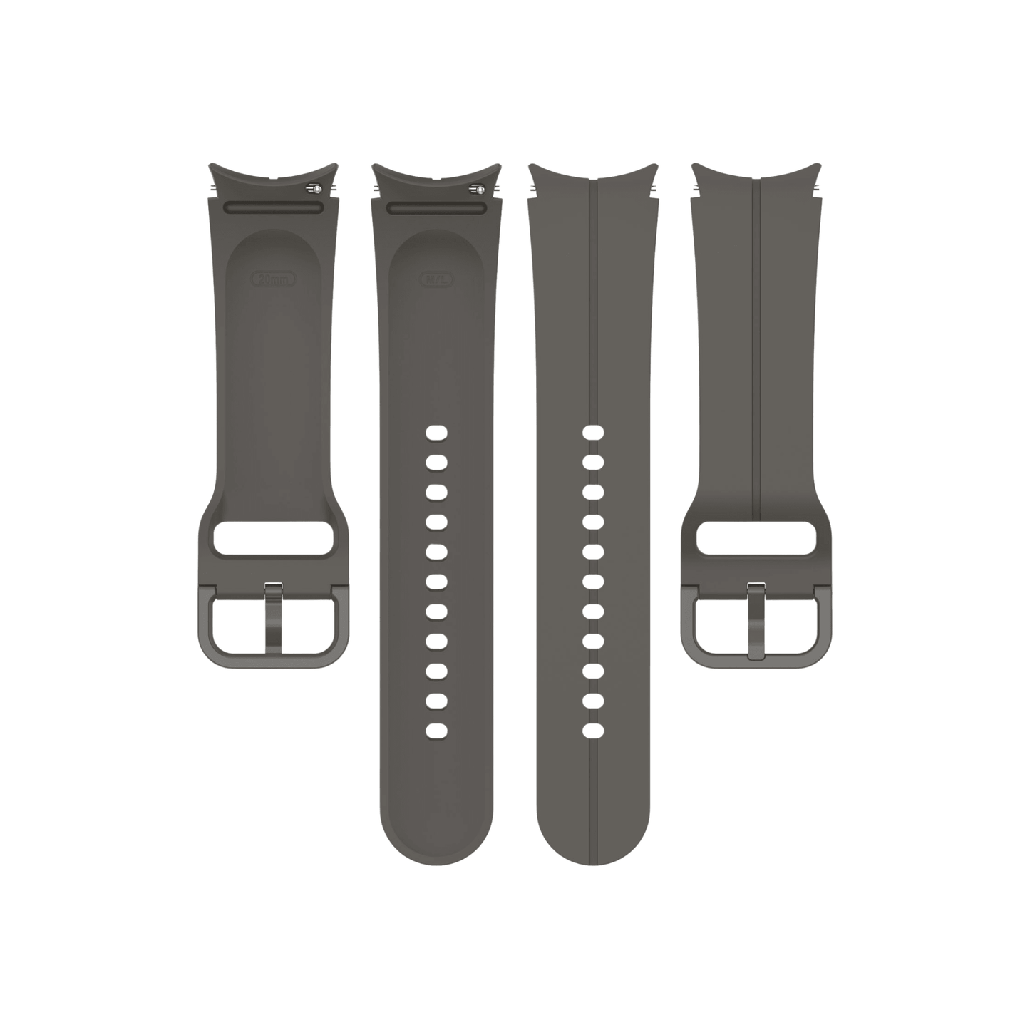 Komplettes Armband-Set in Anthrazit – stylisch, sportlich und vielseitig kombinierbar.