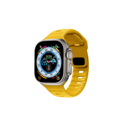 Active Air Silikonarmband in Gelb – auffälliges, leichtes Armband für sportliche Aktivitäten
