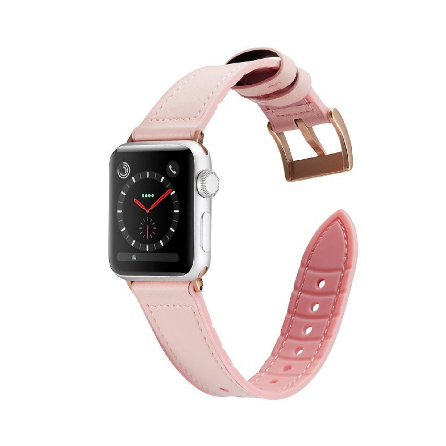 Smartbandz Apple Watch Armband Klassic in Rosé – elegantes, hautfreundliches Silikonarmband für Apple Watch Modelle von 38 bis 49 mm.