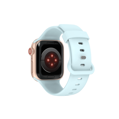 Pastellblaues Silikonarmband – sportlich, weich & alltagstauglich für Apple Watch 38–45 mm