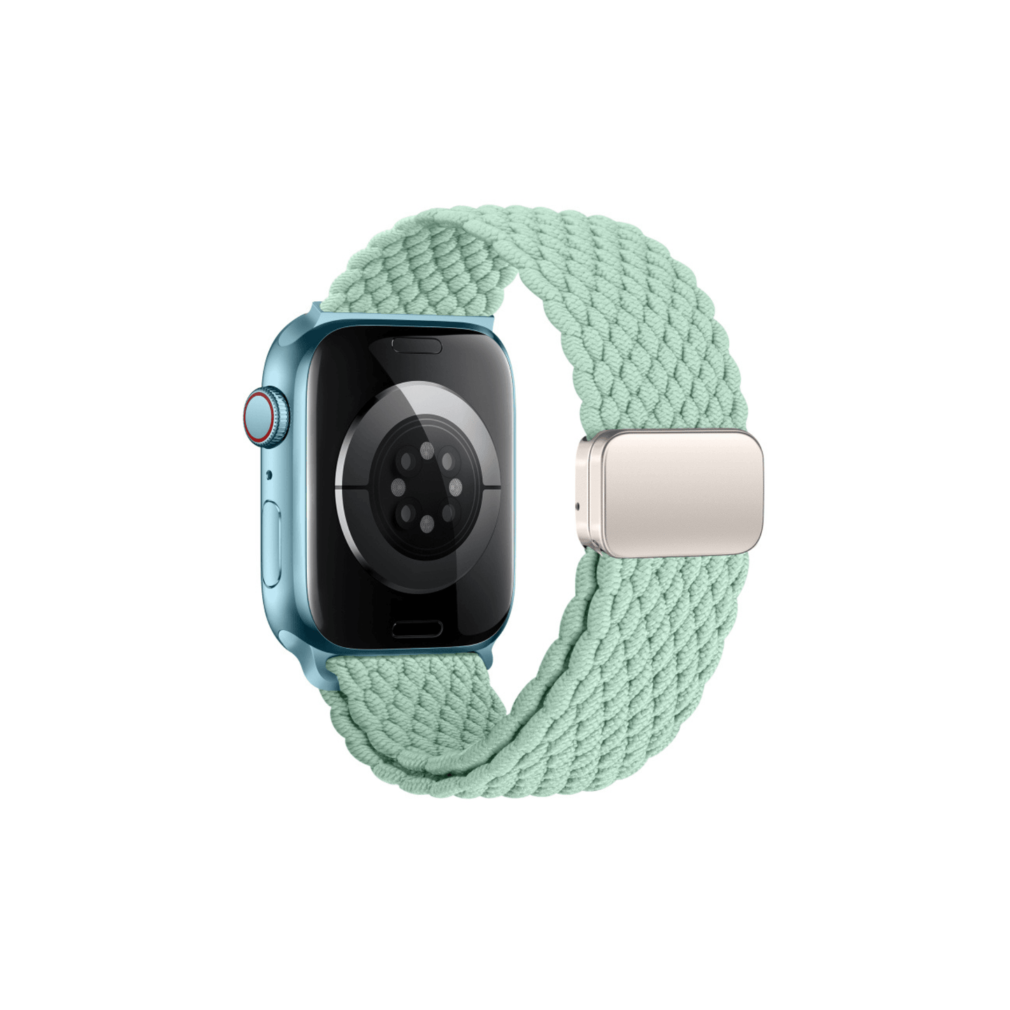 Stylisches Textilarmband für Apple Watch – Casual Loop Pistaziengrün mit magnetischem Verschluss