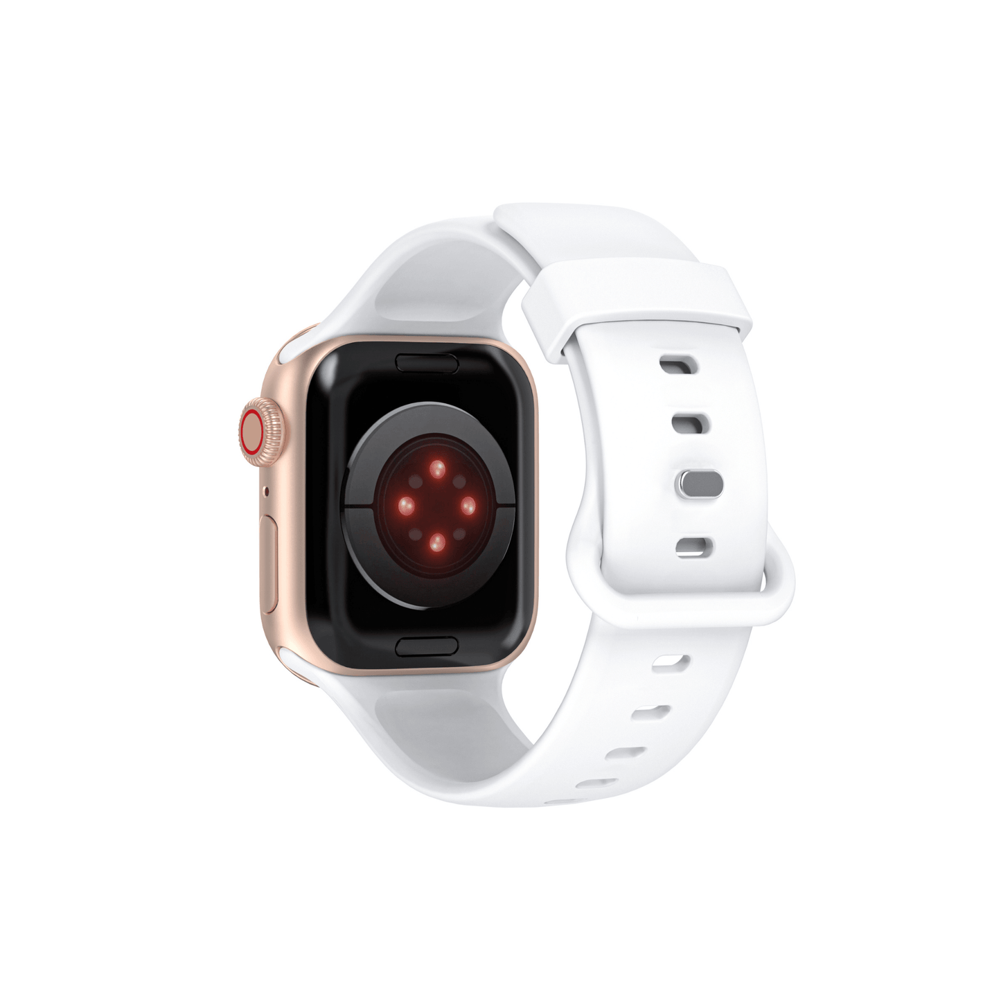 Sportlich-elegantes Silikonarmband in Weiß – ideal für Alltag & Training mit deiner Apple Watch