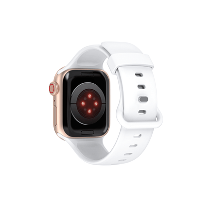 Sportlich-elegantes Silikonarmband in Weiß – ideal für Alltag & Training mit deiner Apple Watch