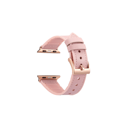 Apple Watch Classic Echtlederarmband Rosa – hochwertiges Leder, eleganter und moderner Look.