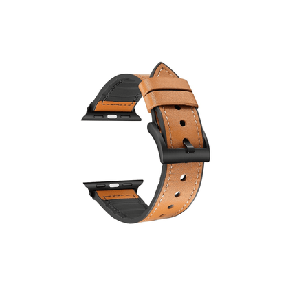 Apple Watch Classic Lederarmband in Braun – edler Allrounder für Business und Freizeit, angenehm zu tragen.