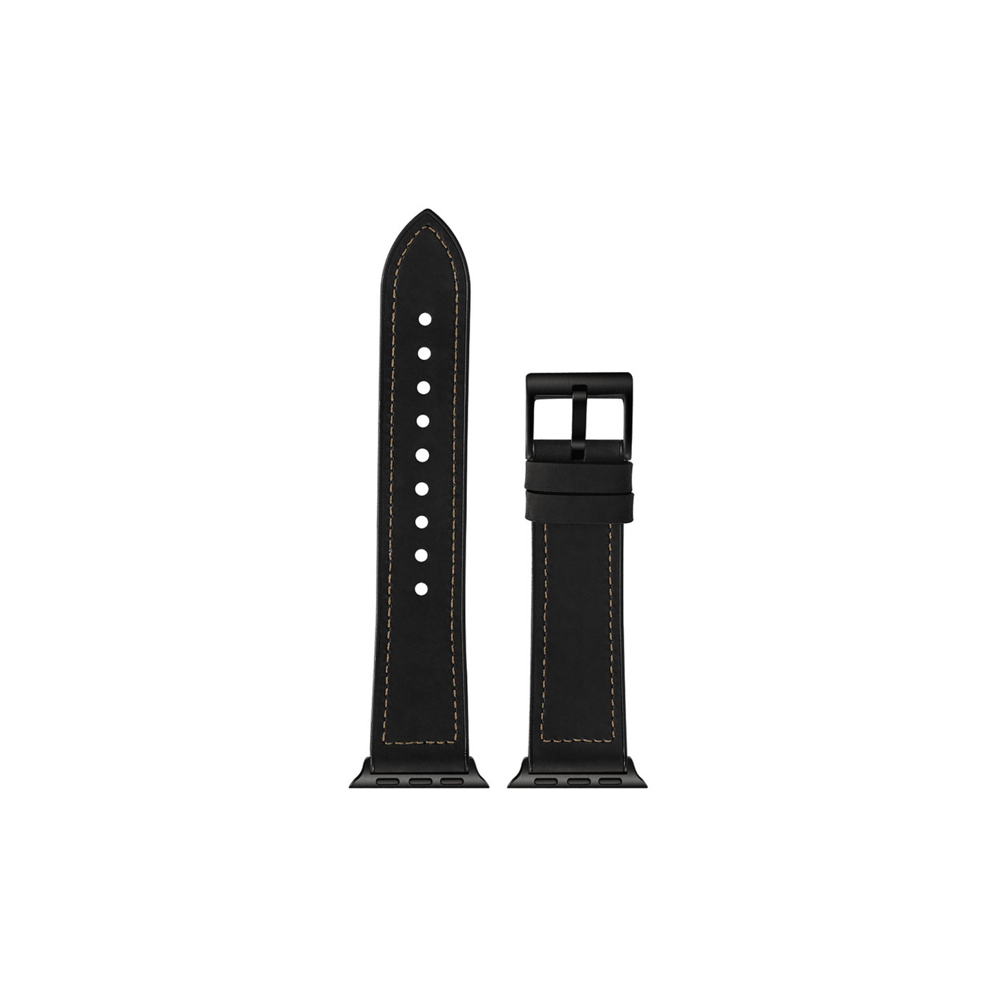 Apple Watch Classic Lederarmband Schwarz – stilvoll und angenehm tragbar, ideal für Business- und Alltags-Outfits.