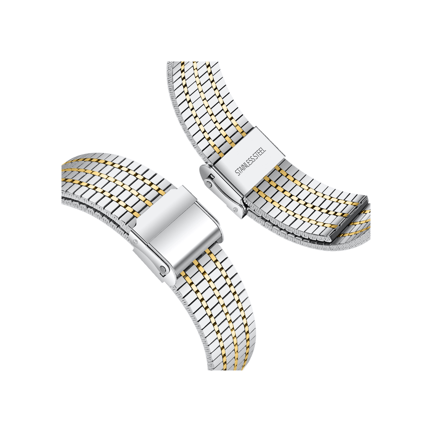 Apple Watch Edelstahlarmband in Silber-Gold – edel, klassisch & auffällig zugleich